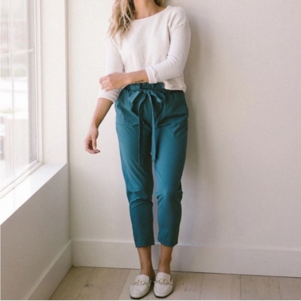 Women's Albion fit bow Teal Pants